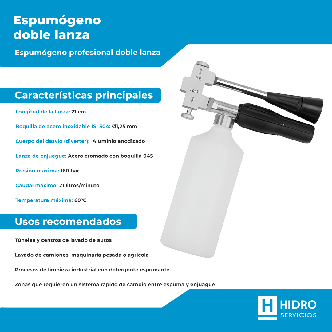 ESPUMOGENO DOBLE LANZA IDROBASE