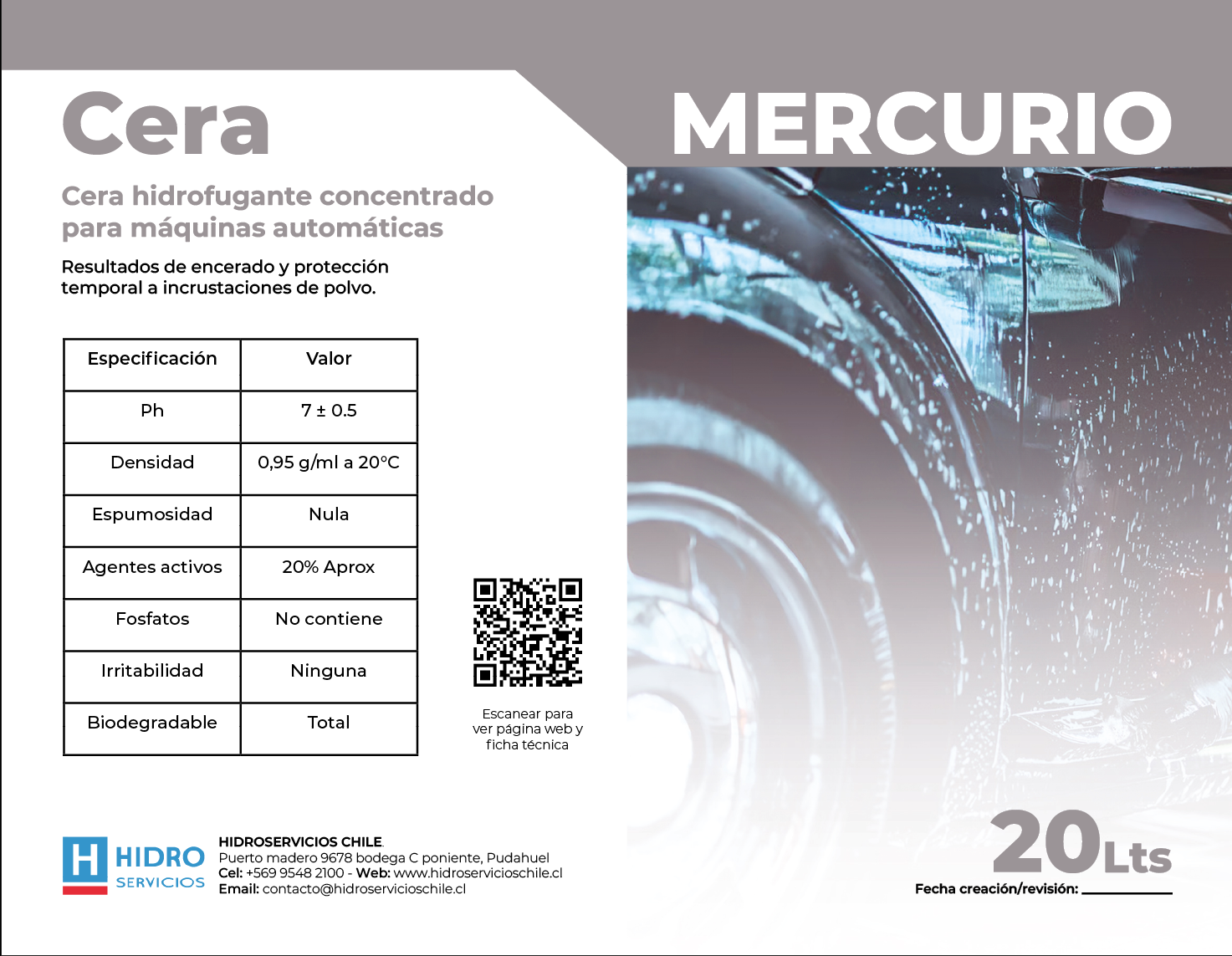 CERA MERCURIO HIDROFUGANTE