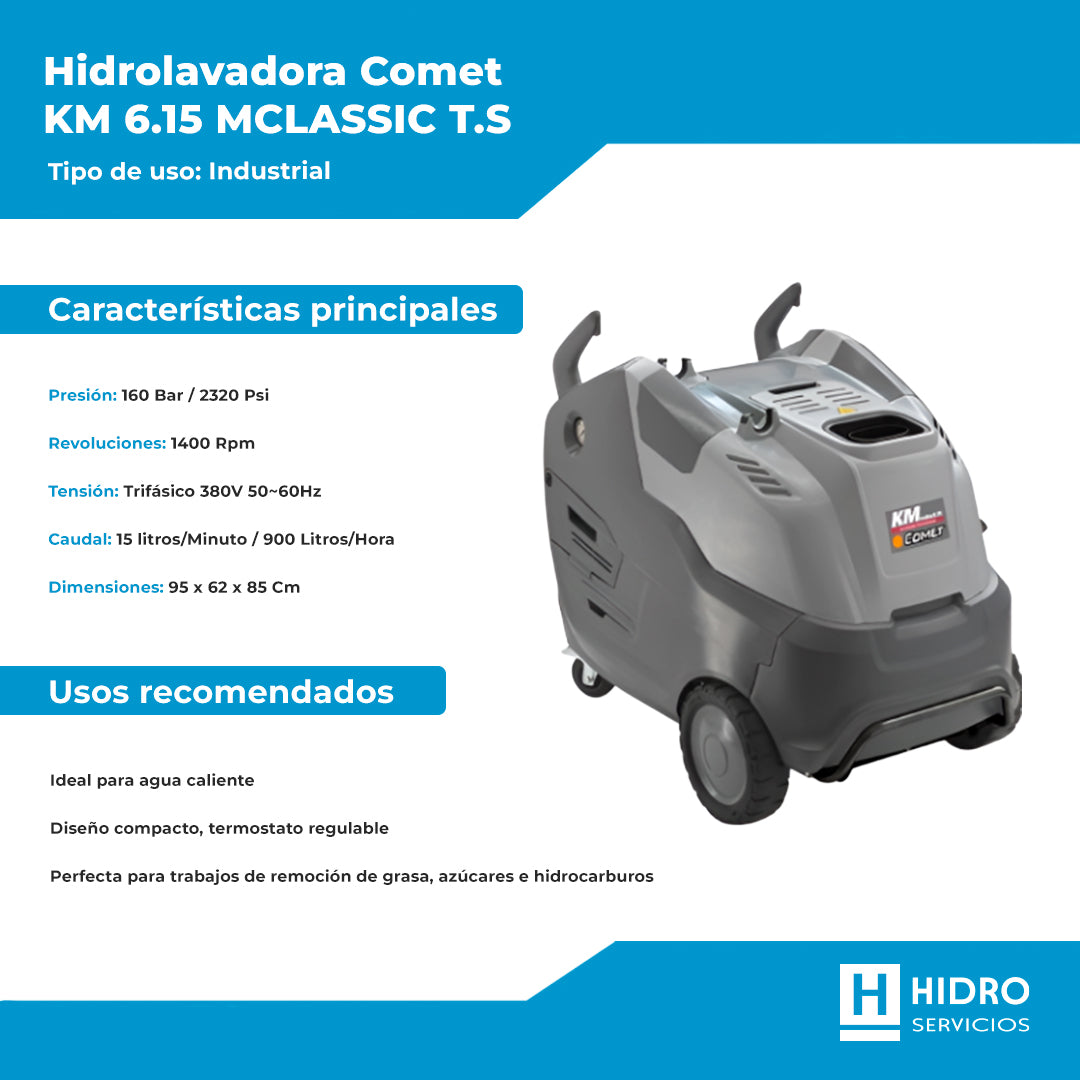 HIDROLAVADORA COMET KM6.15 MCLASSIC T.S.