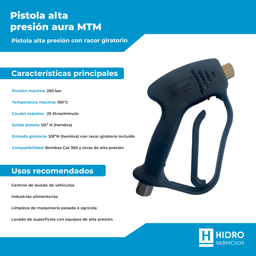 PISTOLA ALTA PRESION AURA MTM