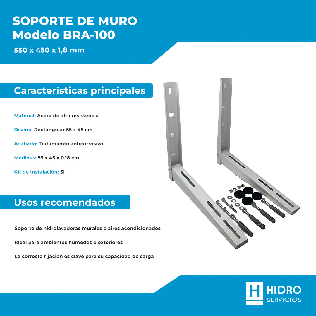 SOPORTE MURO 550X450X1,8MM