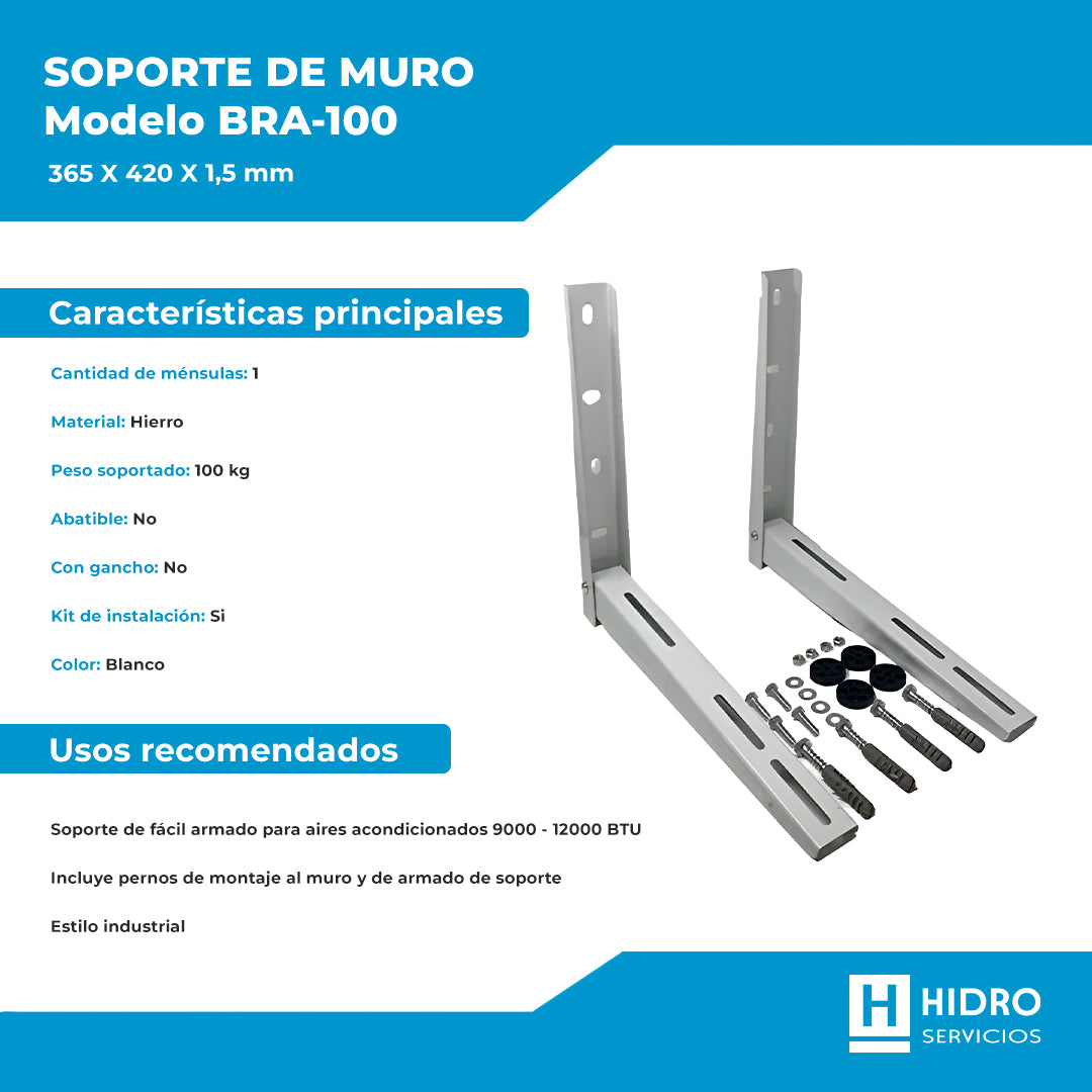 SOPORTE MURO 365X420X1,5MM